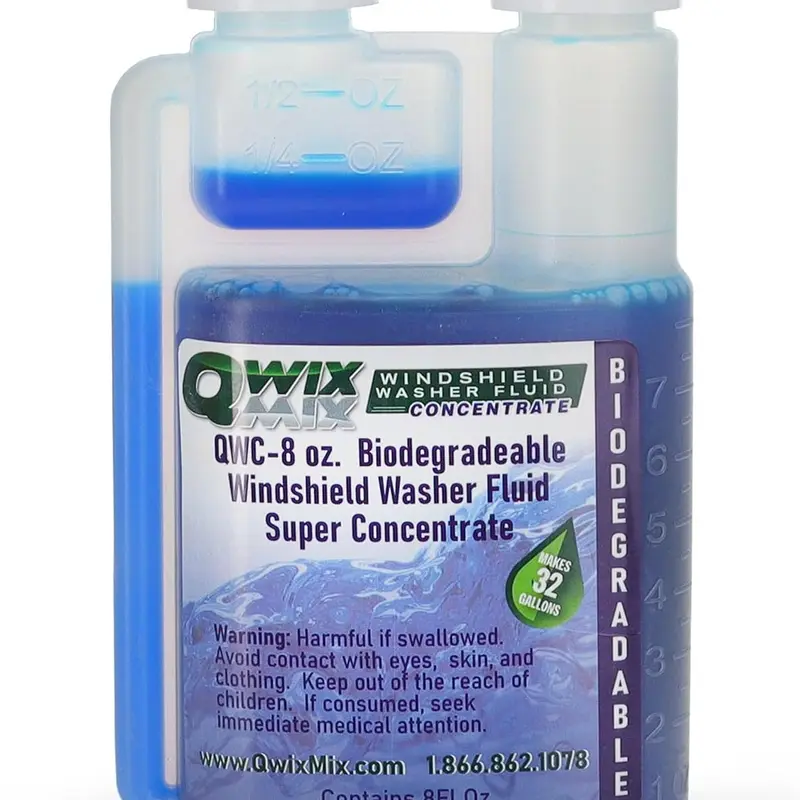 Qwix Mix 8 oz biodegradable windshield washer fluid concentrate